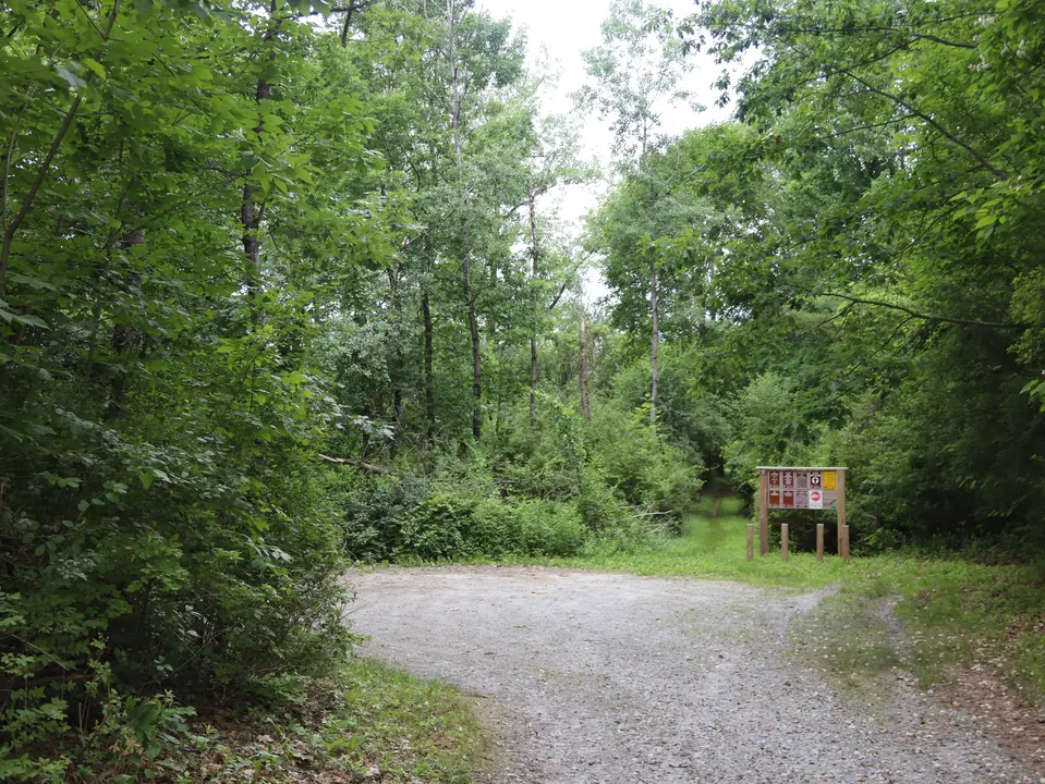 Parking area for boat access to Cranberry Pond.