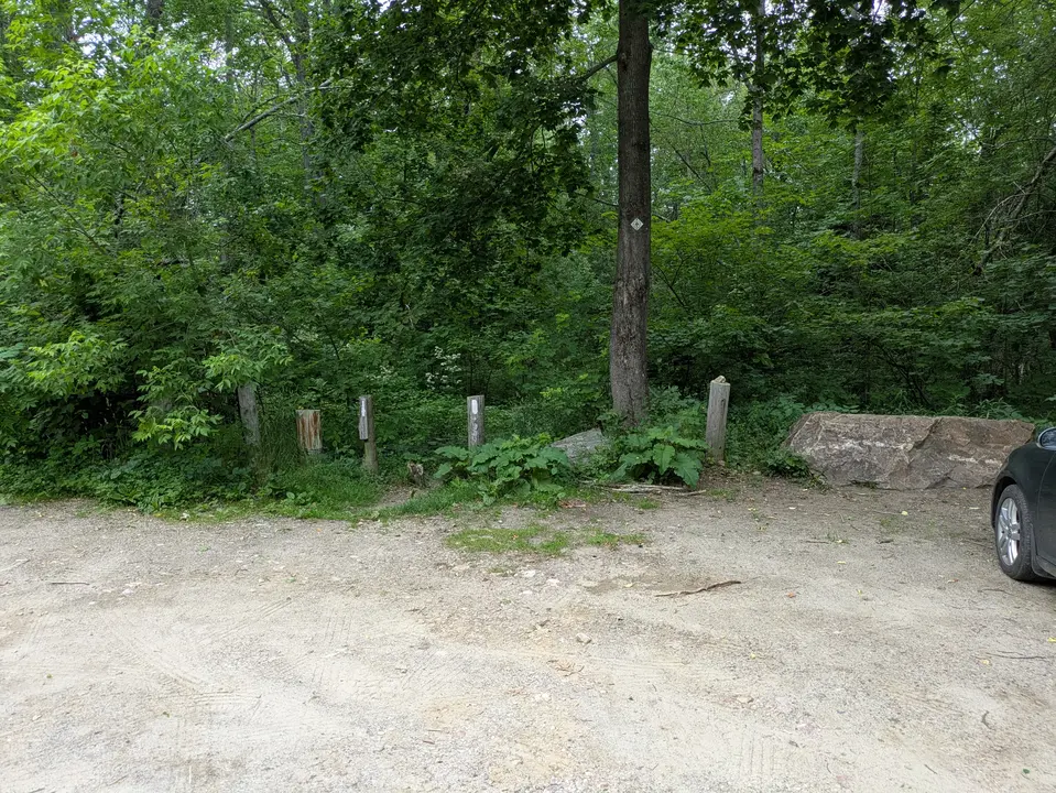 Parking area and trail entrance