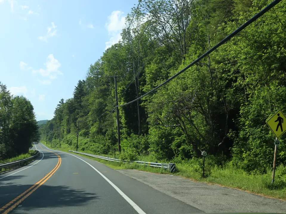 The section of Route 20 that is required to be traversed to access the Appalachian Trail. The trail can be shown on the bottom right.
