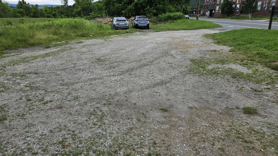 The parking lot.