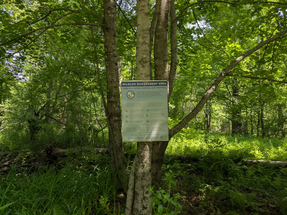 Informational sign located at Bullards Crossing Parking Area