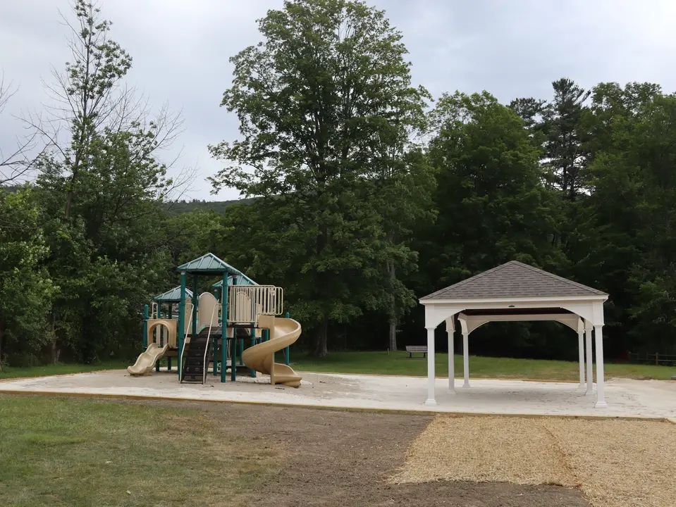 Card Pond playground, which sits over sand.