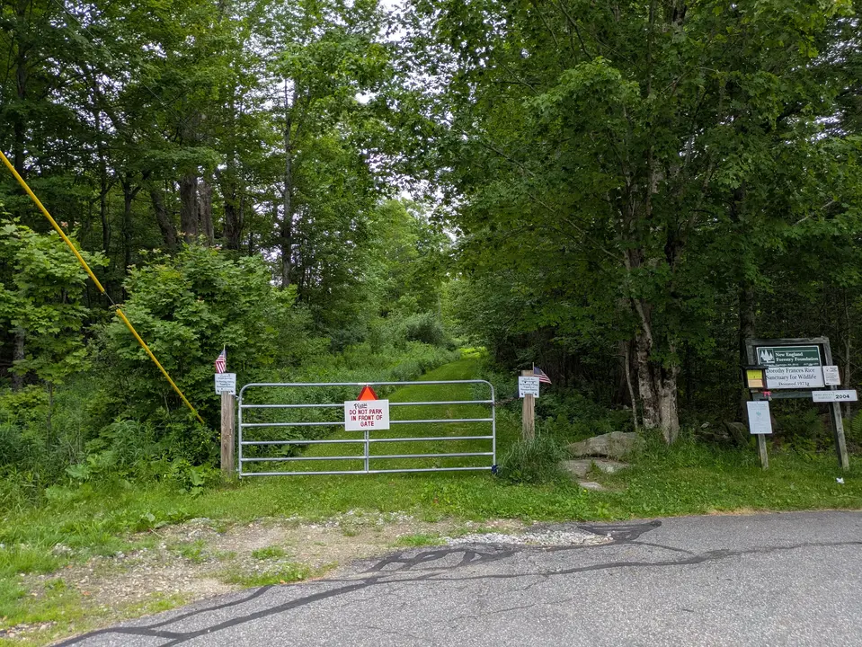 Trail entrance from parking area