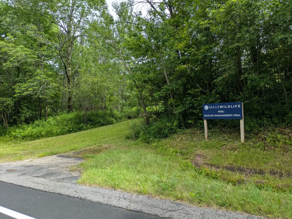 Entrance to the parking area