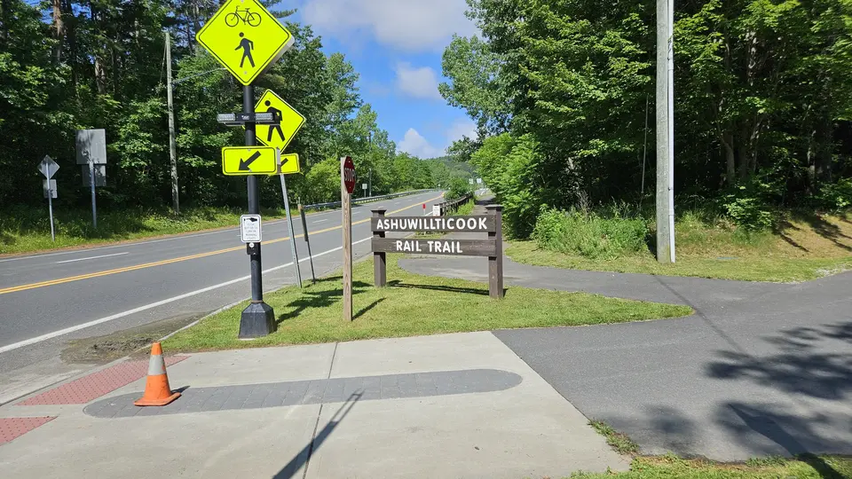 The entrance to the parking lot