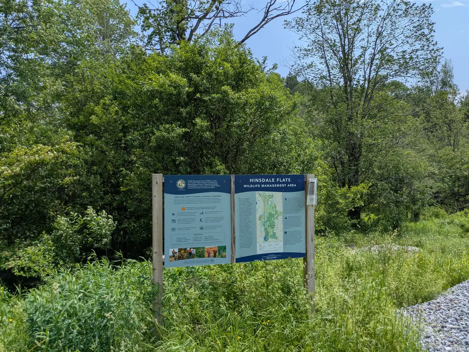 Informational sign located at Fassell Rd Parking Area