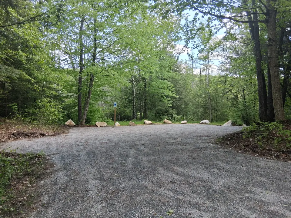 Entrance to the Headwaters Trailhead, which features one accessible parking spot