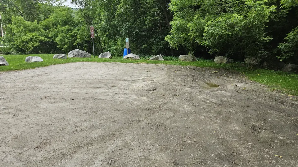 The parking lot.