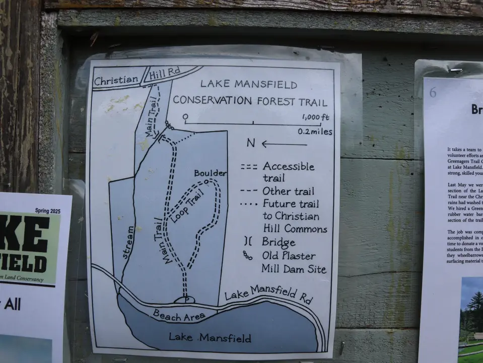 Map of the Lake Mansfield Conservation Forest Trail.