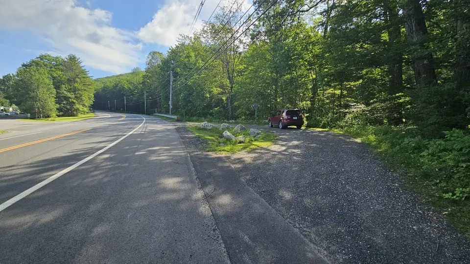 The pull-off parking lot.