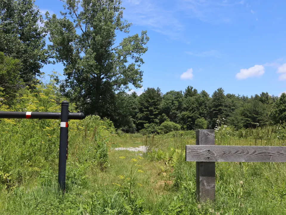 Entrance to the Wildlife Management Area from the parking lot.
