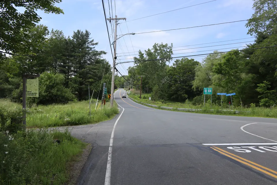 Entrance to the New Marlborough Preserve off New Marlborough-Sandisfield Road.