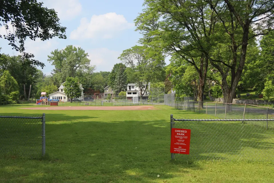 Entrance to the Ore Bed baseball field, taken from Housatonic street. 