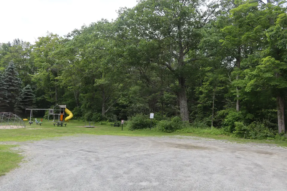Sandisfield Library Playground parking area.