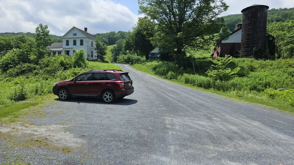 The lower parking area 