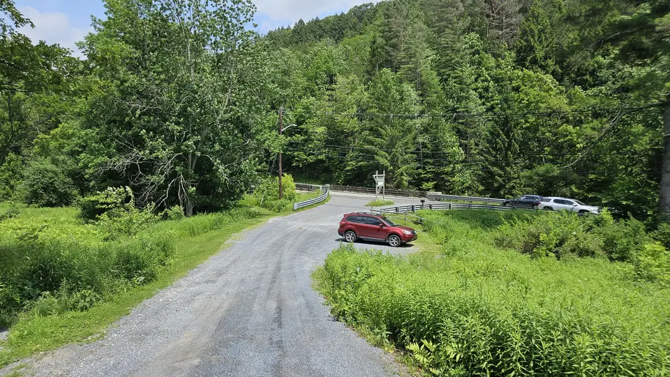 A view from the information centers of the lower parking area