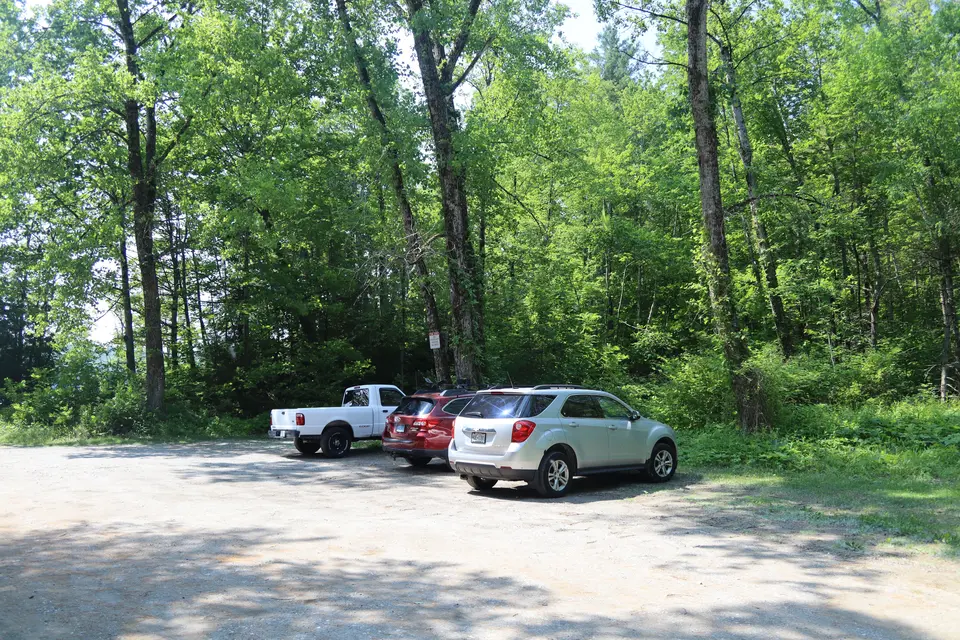 Dirt parking area off Hotchkiss Road.