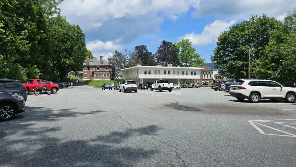 The parking lot.