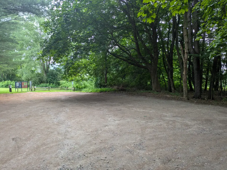 Gravel parking lot