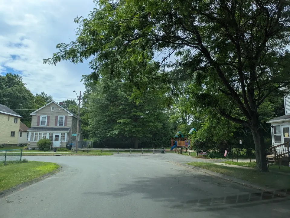 View of park from Danforth Ave