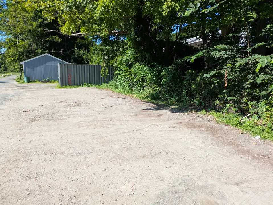 Small gravel parking lot