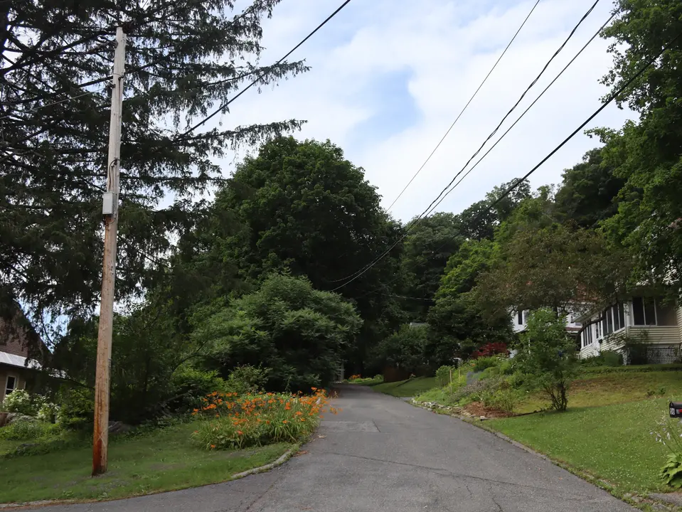 Cliffwood Street in Lee, which leads to the entrance to Ferncliff Reservation.
