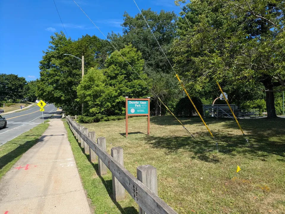 Name sign for Dorothy Amos Park