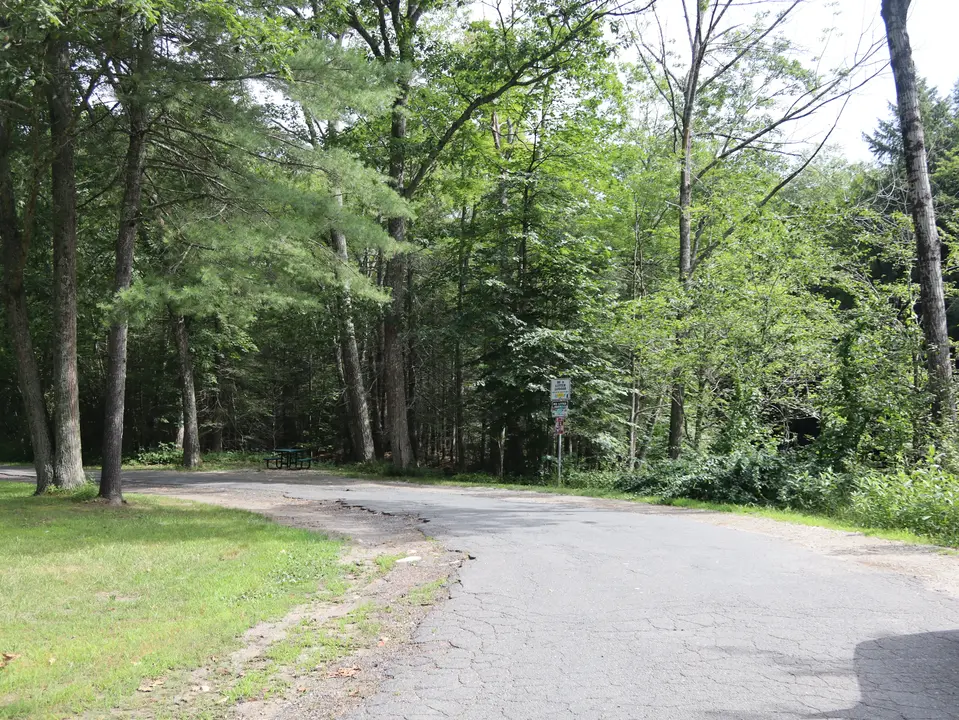 Parking area for Farmington River Access, off Massachusetts 8 North.