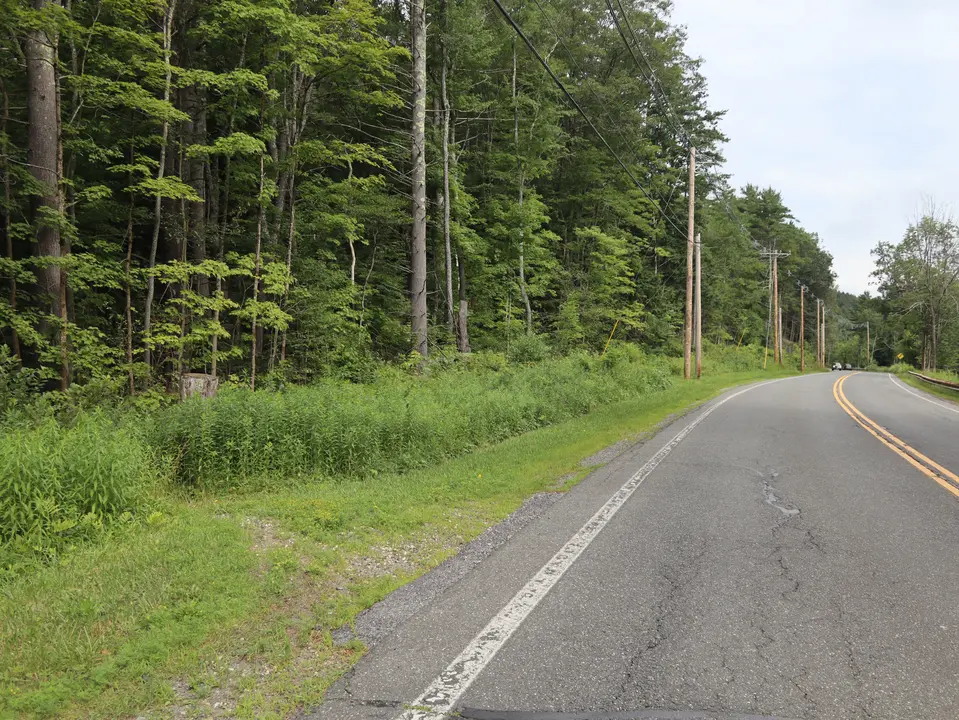 Entrance to a trail system in the Sandisfield State Forest, off Massachusetts 8.