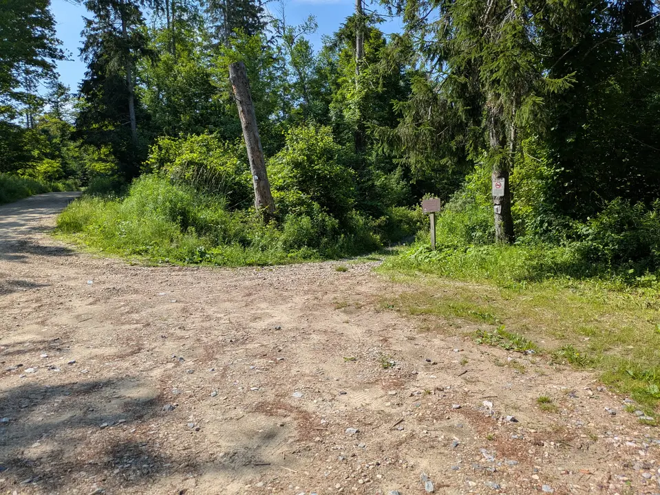 Parking area and trail entrance