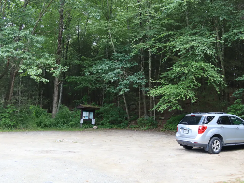 Parking area for Fountain Pond State Park - North.