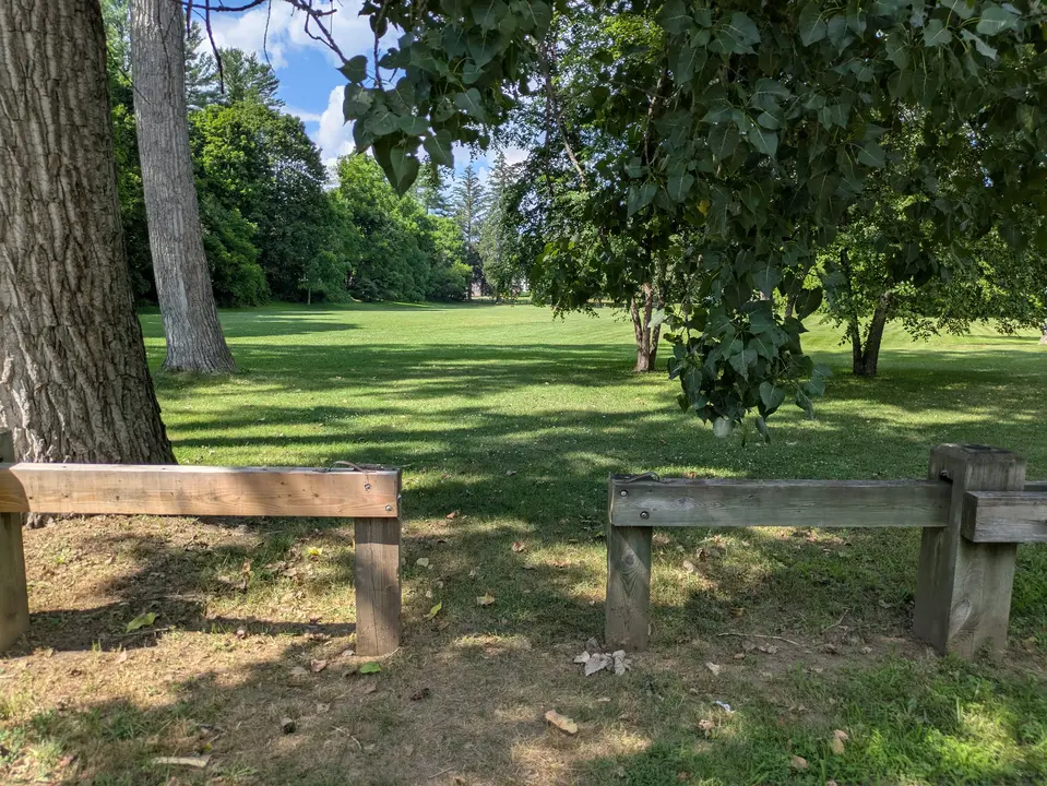Entrance to grass field  