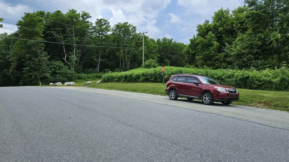 The parking pull-off.