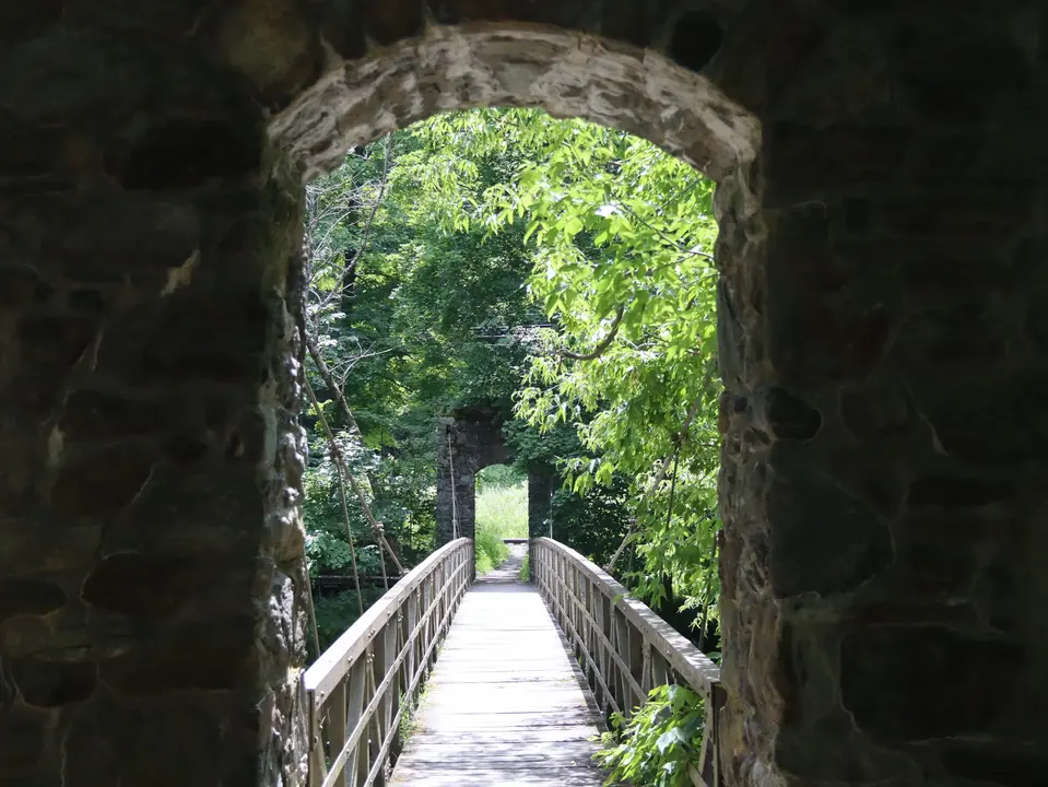 Goodrich Memorial footbridge.