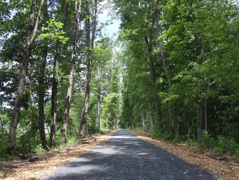 Housatonic Rail Trail, which is set over even, crushed stone.