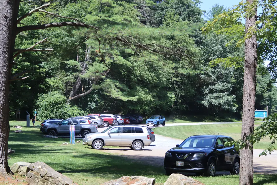Parking area for the Monument Mountain Reservation, in a protected area off Route 7.