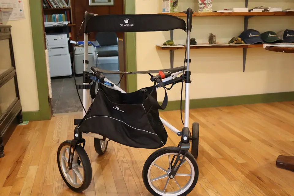 A rollator, which available at the park office to borrow upon request. 