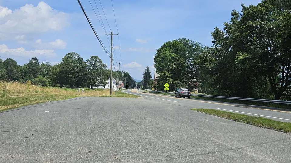 The paved parking lot for this trailhead.
