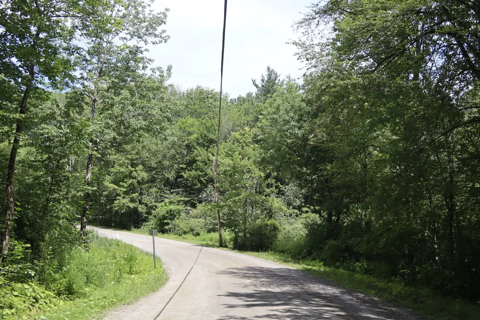 Access to the Somers Reserve (left) off Fairview Road, facing northeast. 