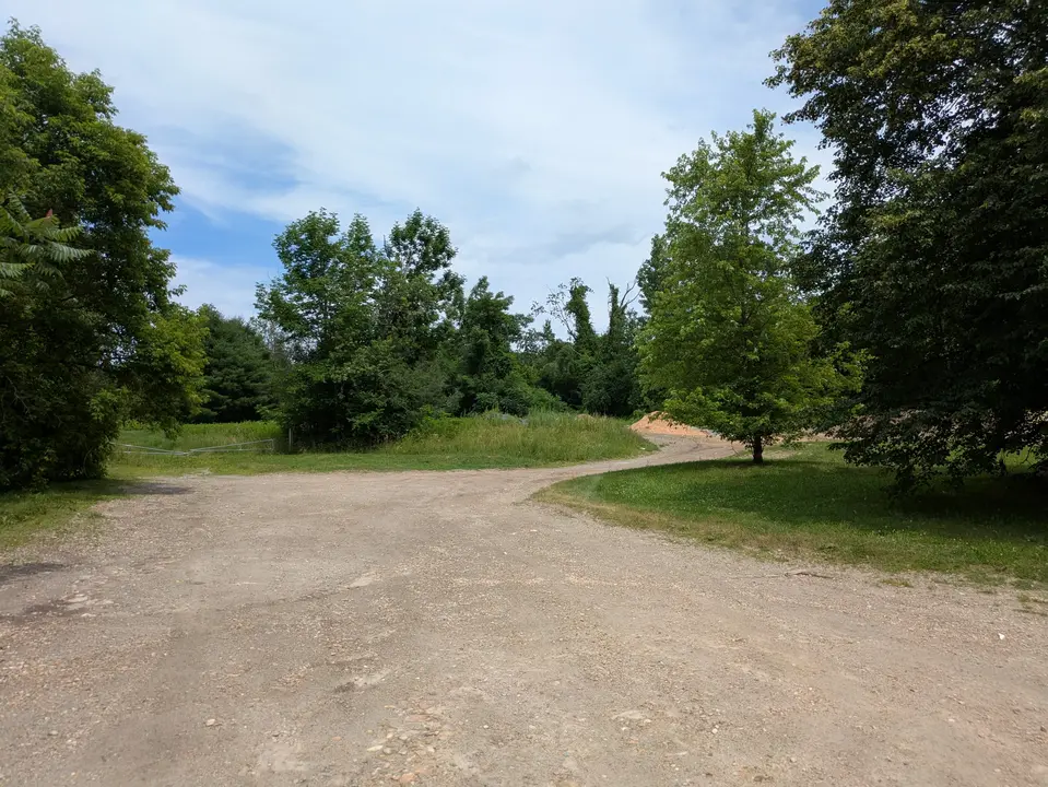 Parking area and entrance to trails