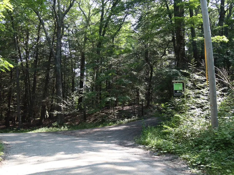 Entrance to the Steepletop Preserve, off New Marlborough-Monterey Road.