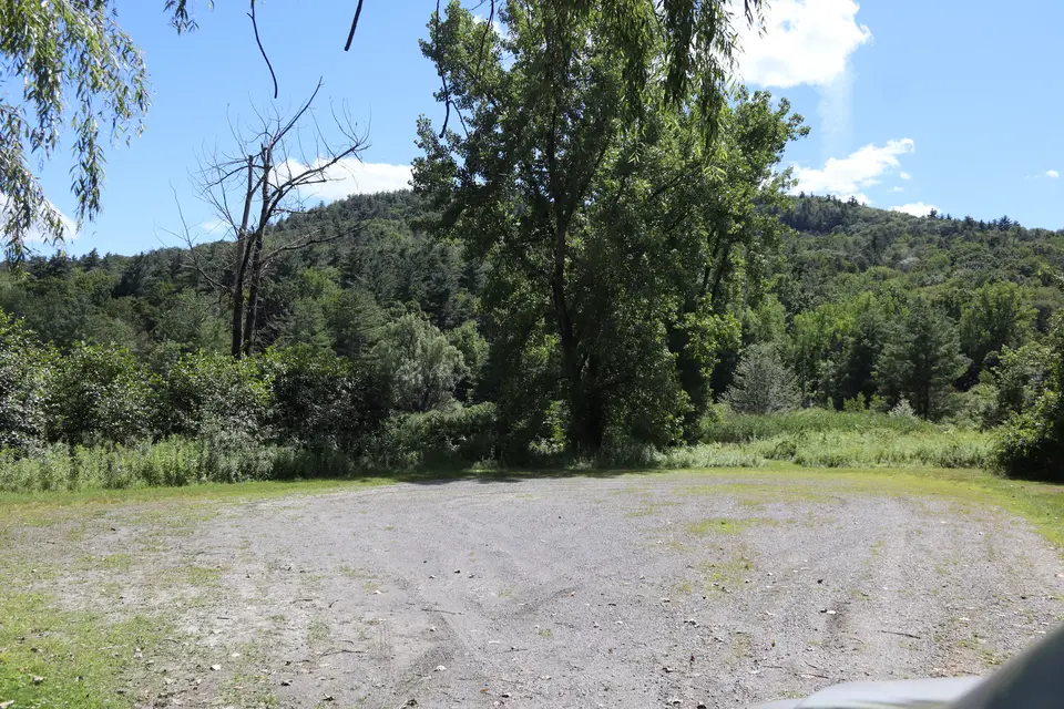 Parking area in the back of Southern Berkshire Friends Meeting.