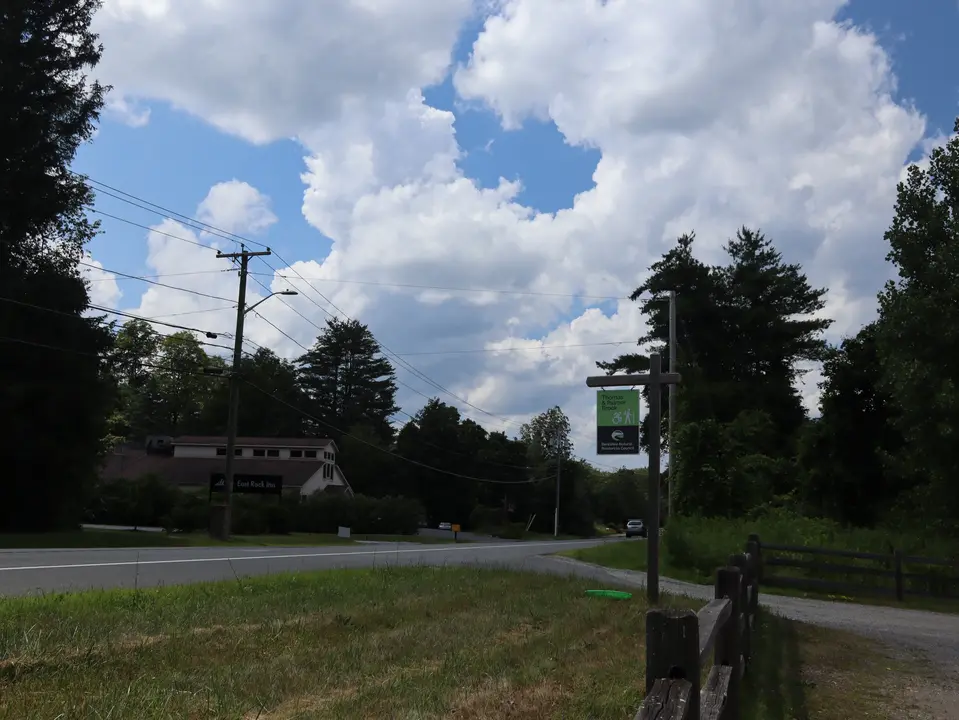 Entrance to the Thomas & Palmer Brook Reserve from Route 183.