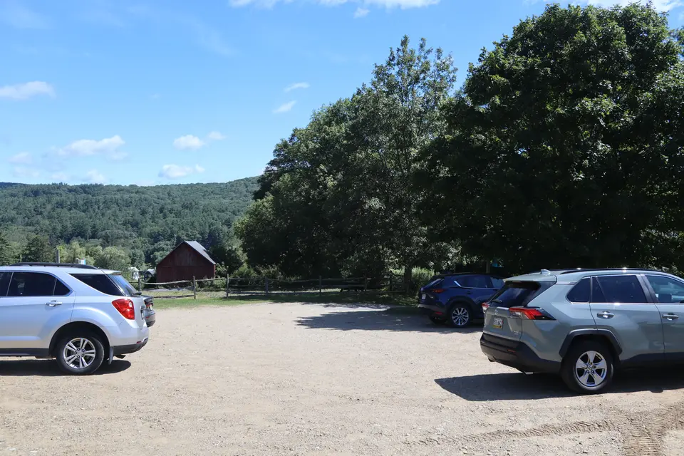 Parking area for the Tyringham Cobble Loop.