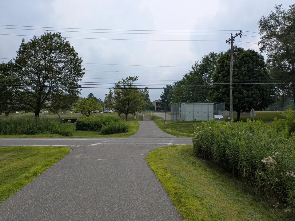 Trail leading from main campus to the athletic facilities located around the Paterson Field House