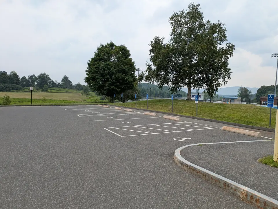 Accessible parking space at the Patterson Field House