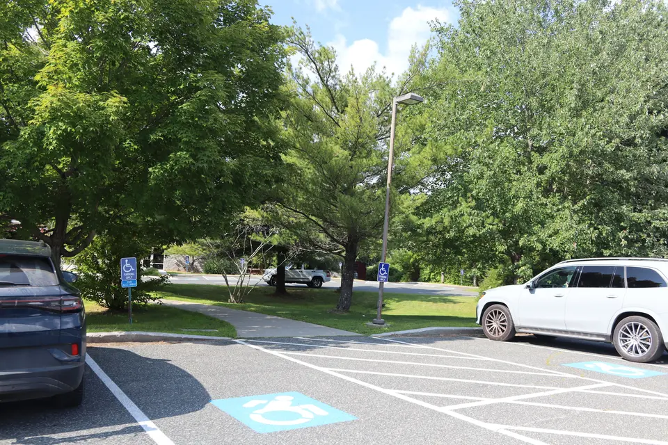 Accessible parking in the Berkshire South Community Center.
