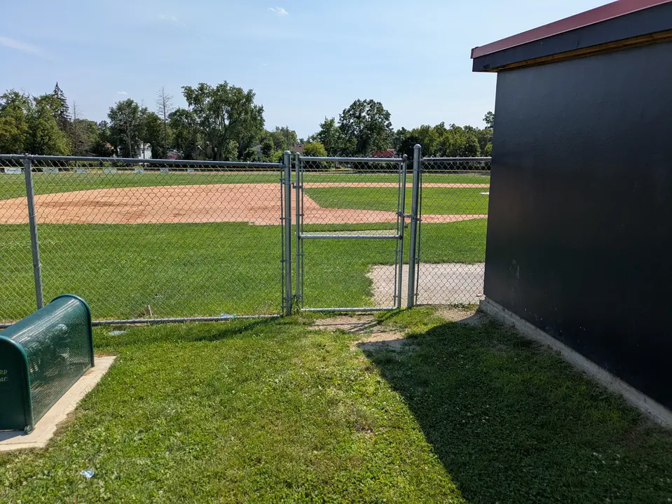 Entrance gate to playing fields