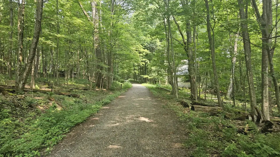 The dirt Ford Glen Brook trail.