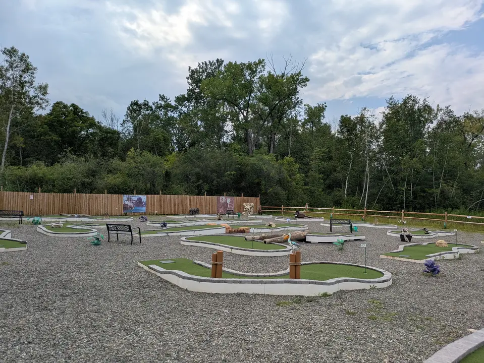 View of the mini golf course at K&M Bowling